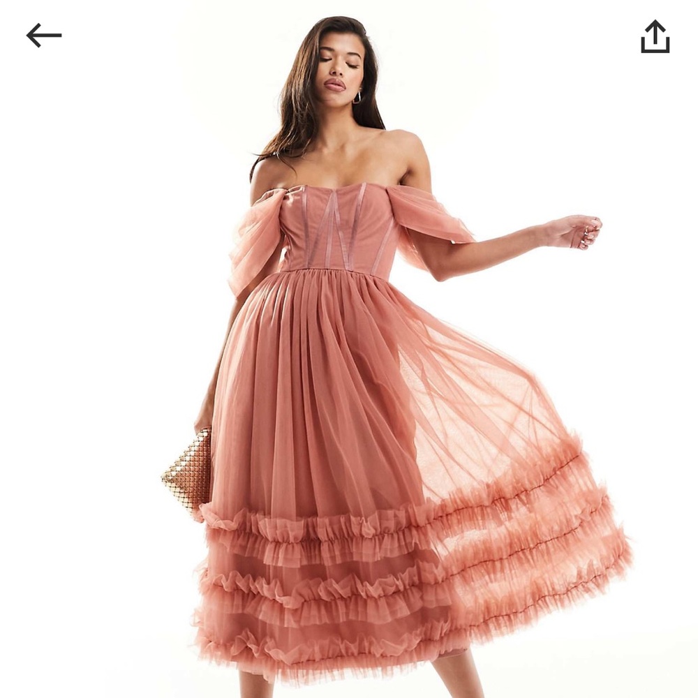 Lace & Beads Tulle Corset Dress Size 2 US